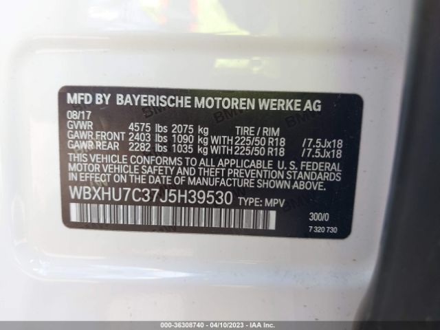 WBXHU7C37J5H39530 BMW X1 Sdrive28i