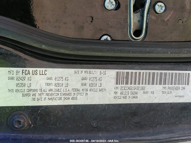 2C3CCAGG1GH321262 Chrysler 300 300s