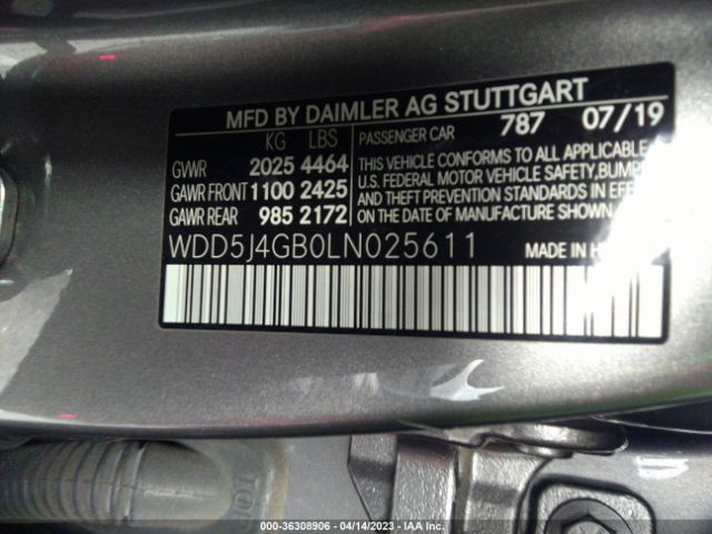 WDD5J4GB0LN025611 Mercedes-Benz Cla Cla 250