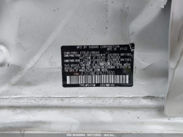 JF2GTHMC9PH227600 Subaru Crosstrek Limited