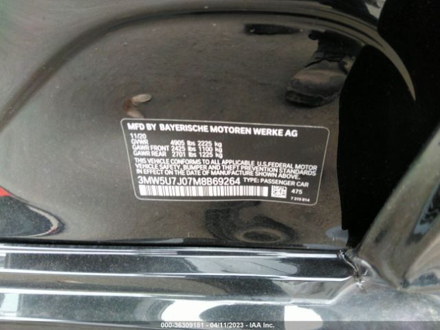 3MW5U7J07M8B69264 BMW 3 Series M340i