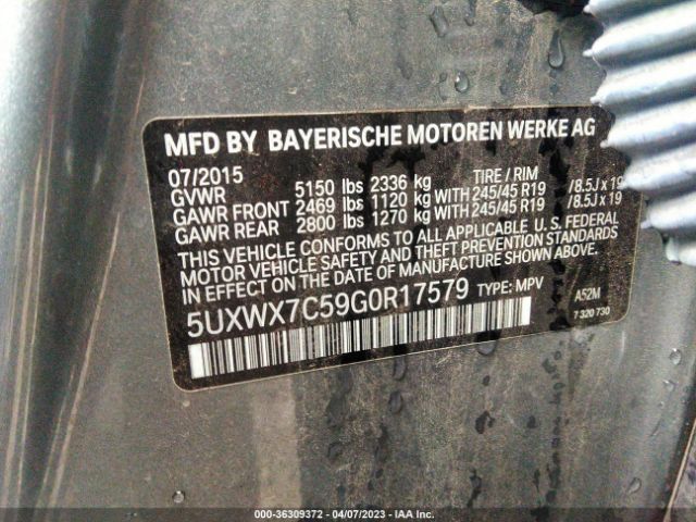 5UXWX7C59G0R17579 BMW X3 Xdrive35i
