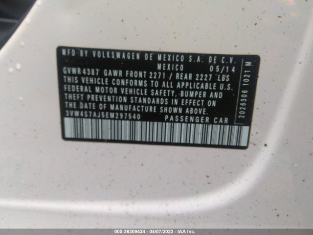 3VW4S7AJ5EM297540 Volkswagen Jetta Sedan Gli Edition 30 W/nav