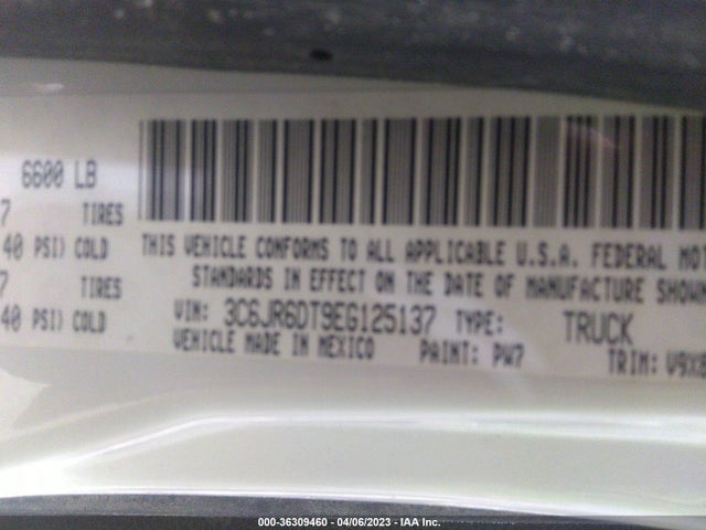 3C6JR6DT9EG125137 RAM 1500 Tradesman