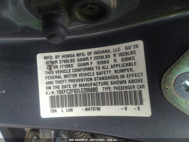 Honda Civic Sedan Sport 2020 19XFC2F82LE206880 Image 11