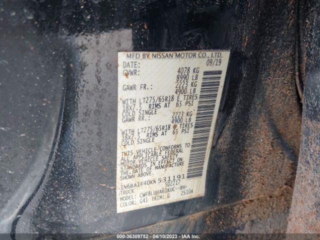 1N6BA1F40KN531191 Nissan Titan Xd Pro-4x