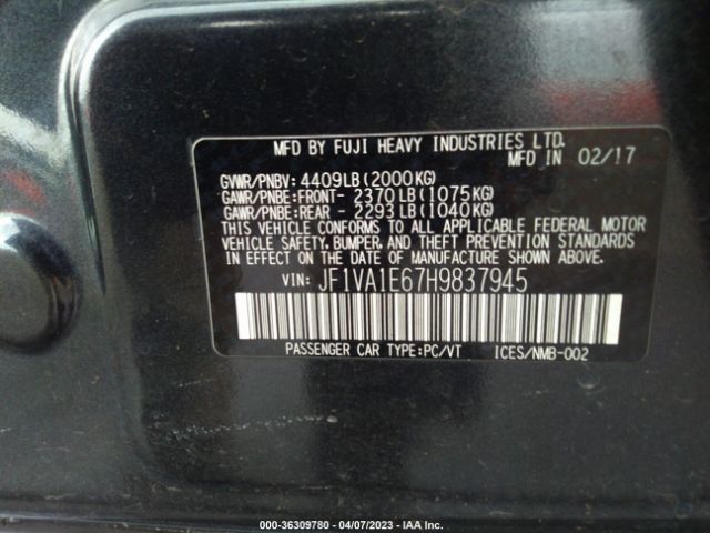 JF1VA1E67H9837945 Subaru Wrx Premium