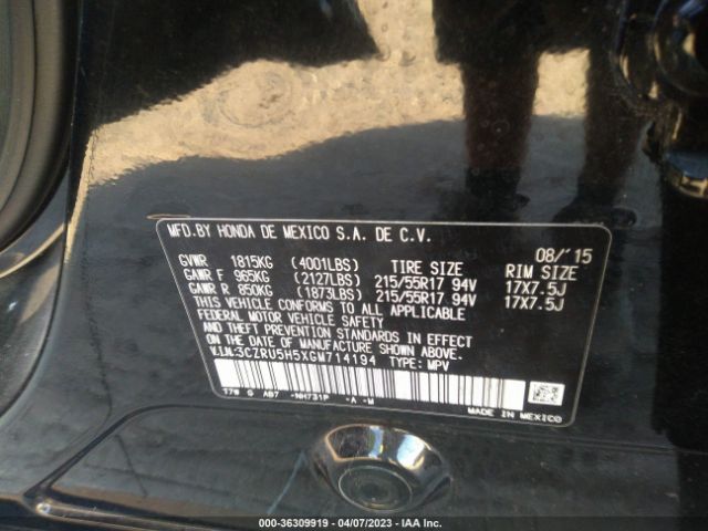 3CZRU5H5XGM714194 Honda HR-V EX