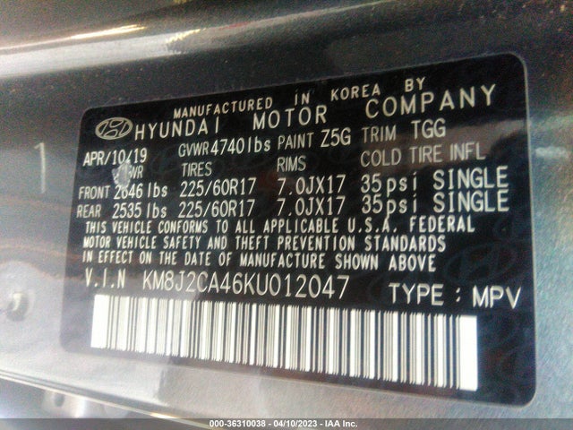Hyundai TUCSON SE 2019 KM8J2CA46KU012047 Image 9