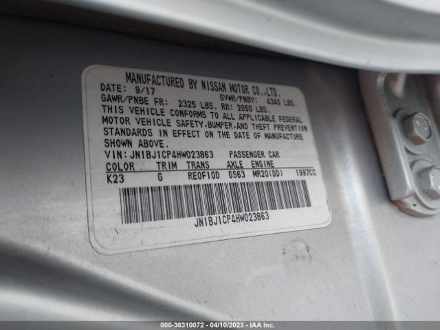 JN1BJ1CP4HW023863 Nissan Rogue Sport Sl
