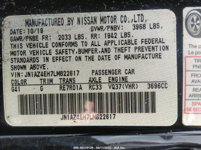 2020 Nissan Z, VIN: JN1AZ4EH7LM822617