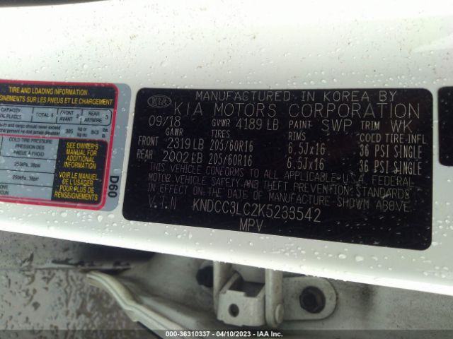 KNDCC3LC2K5233542 KIA NIRO EX