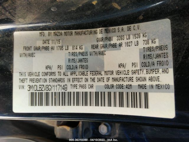 3MYDLBZV8GY117149 Scion IA