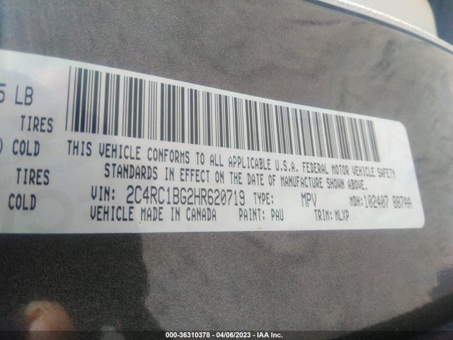 2C4RC1BG2HR620719 Chrysler Pacifica Touring-l