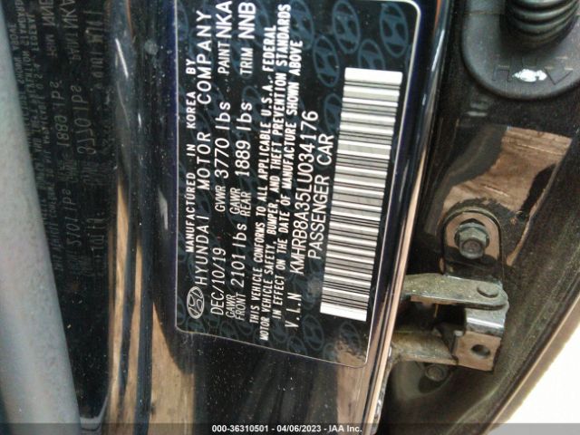 KMHRB8A35LU034176 Hyundai Venue Se