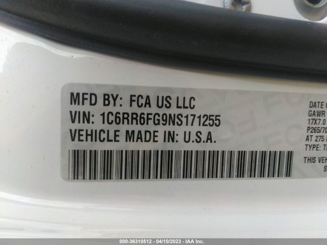 RAM 1500 Classic Tradesman 2022 1C6RR6FG9NS171255 Image 9