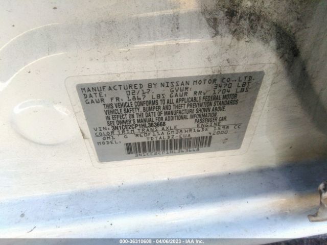 3N1CE2CP1HL363668 Nissan Versa Note Sv
