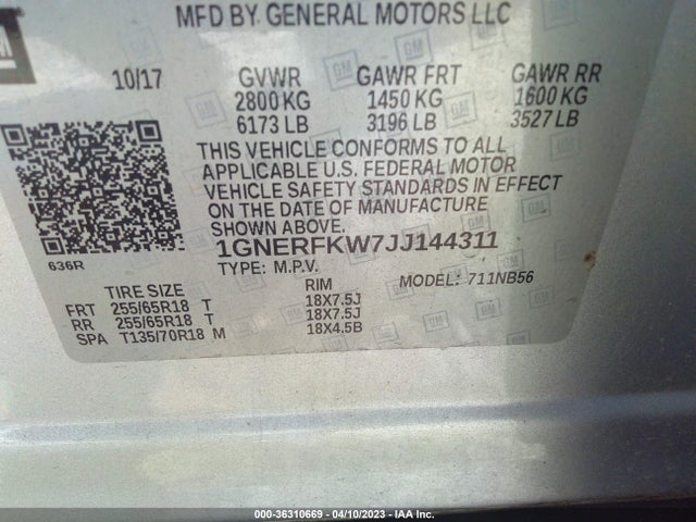 Chevrolet Traverse Ls 2018 1GNERFKW7JJ144311 Image 7