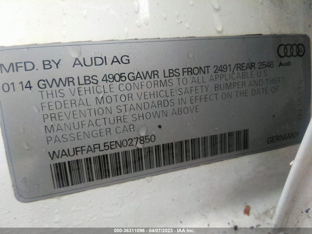 WAUFFAFL5EN027850 Audi A4 Premium Plus