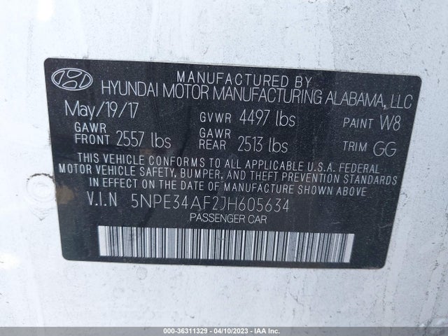 Hyundai SONATA SEL 2018 5NPE34AF2JH605634 Image 11