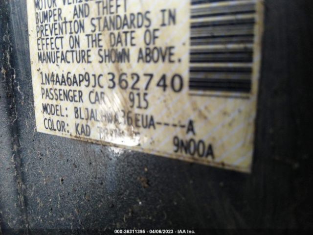 1N4AA6AP9JC362740 Nissan Maxima Platinum