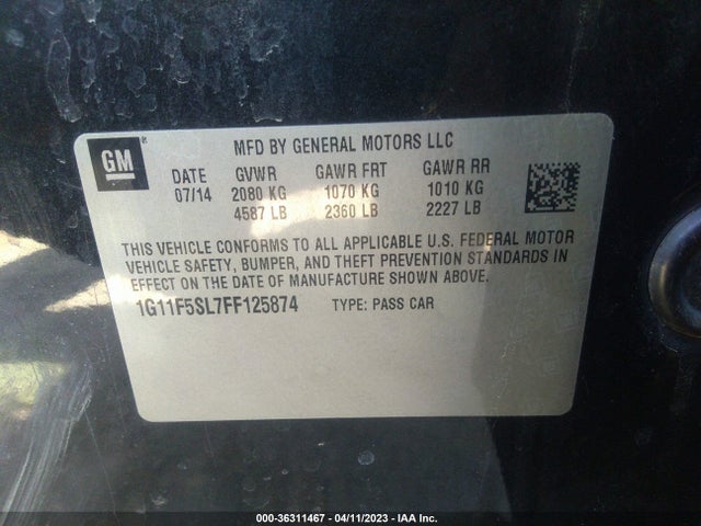 Chevrolet MALIBU LTZ 2015 1G11F5SL7FF125874 Image 10