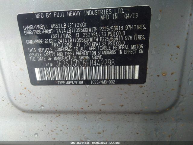 JF2SJGDC5EH442298 Subaru Forester 2.0xt Premium