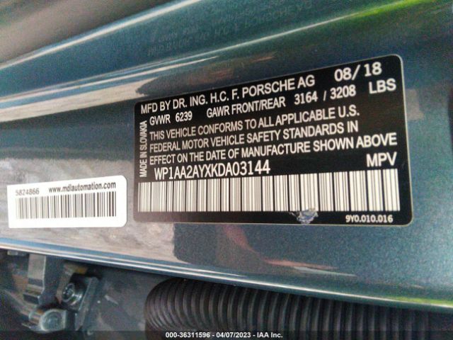 WP1AA2AYXKDA03144 Porsche Cayenne