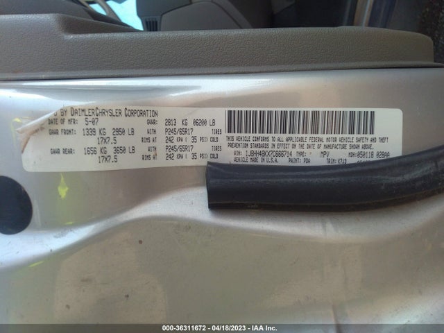 2007 JEEP COMMANDER SPORT VIN: 1J8HH48KX7C666714
