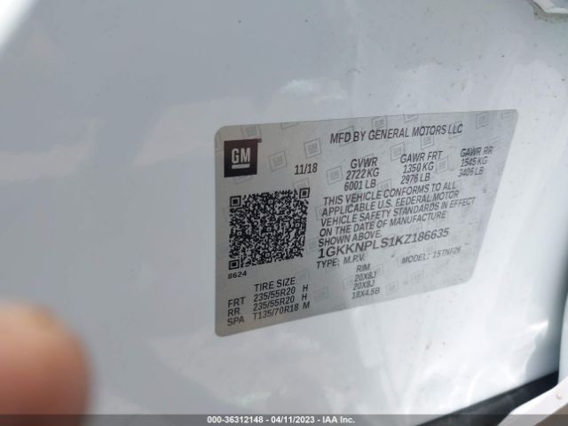1GKKNPLS1KZ186635 GMC Acadia Denali