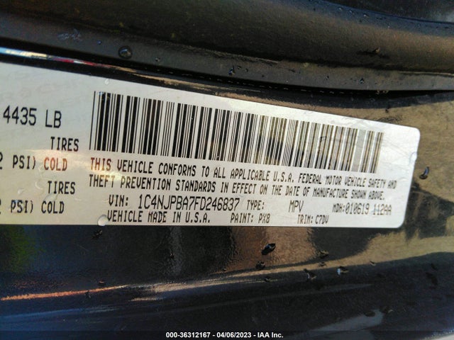 1C4NJPBA7FD246837 Jeep Patriot Altitude Edition