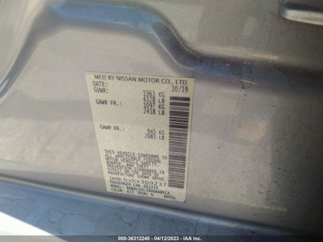 1N4BL4CV2LN309237 Nissan Altima 2.5 Sr