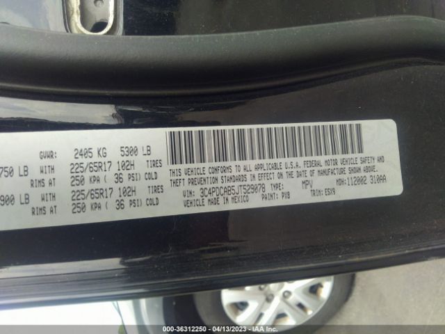 3C4PDCAB5JT529078 Dodge JOURNEY SE
