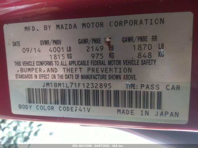 Mazda pe 2015 JM1BM1L71F1232895 Image 26