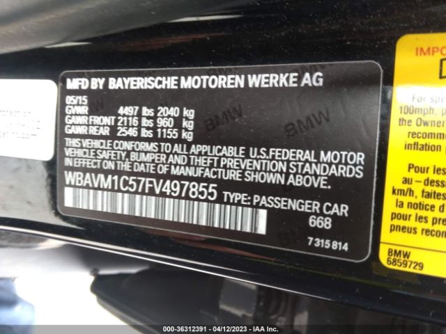 WBAVM1C57FV497855 BMW X1 Sdrive28i