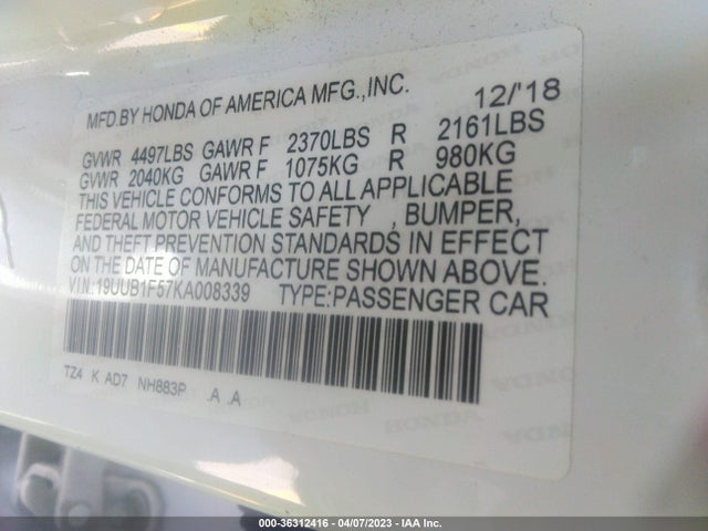 Acura Tlx W/technology Pkg 2019 19UUB1F57KA008339 Image 9