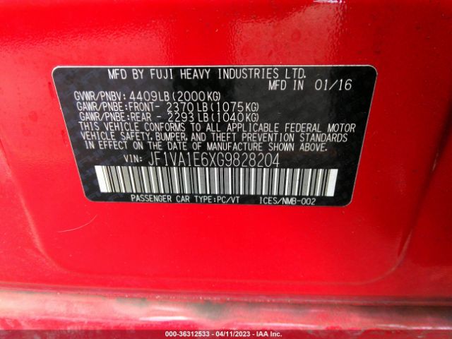 JF1VA1E6XG9828204 Subaru Wrx Premium