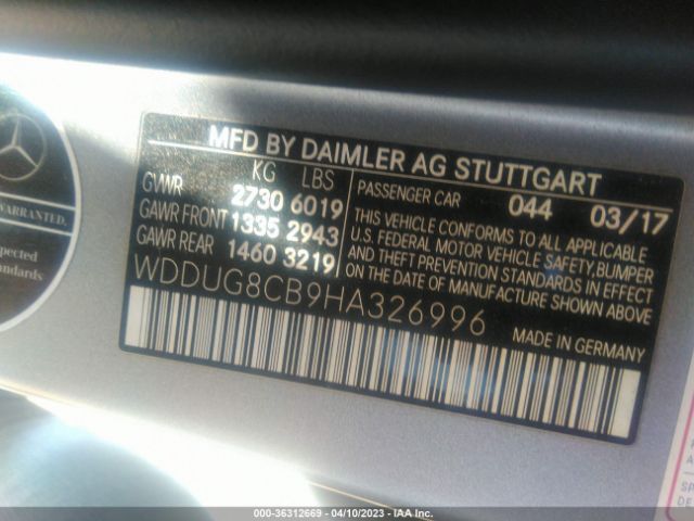 WDDUG8CB9HA326996 Mercedes-Benz S-class S 550