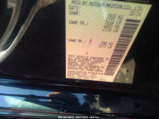 1N4AL3AP2FN350529 Nissan Altima 2.5 S