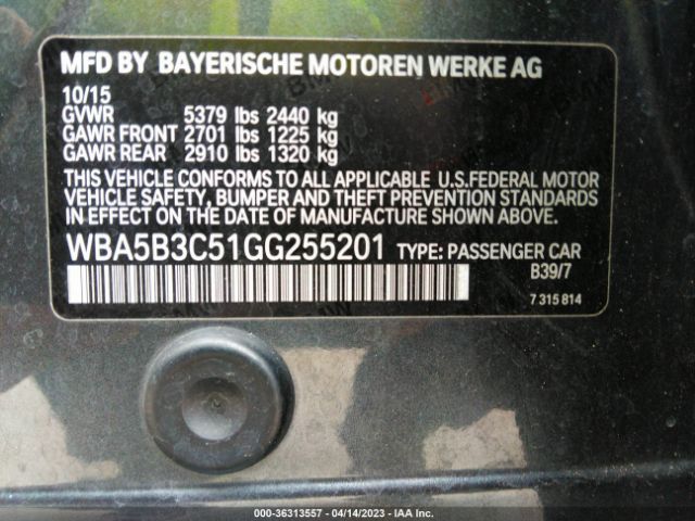 WBA5B3C51GG255201 BMW 5 Series 535i Xdrive