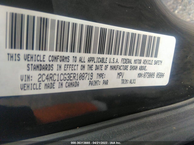 2C4RC1CG3ER108719 Chrysler Town & Country Touring-l