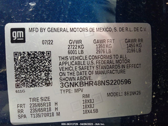 Chevrolet Blazer Lt 2022 3GNKBHR48NS220596 Image 9