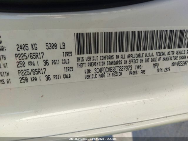 3C4PDCAB3ET227973 Dodge JOURNEY SE