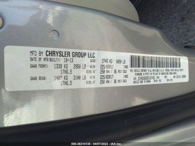 2C4RDGBG9ER167453 Dodge Grand Caravan American Value Pkg