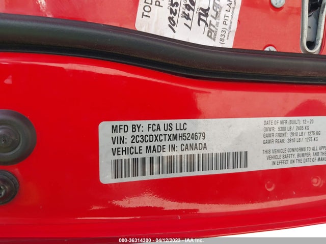 Dodge CHARGER R/T 2021 2C3CDXCTXMH524679 Image 9