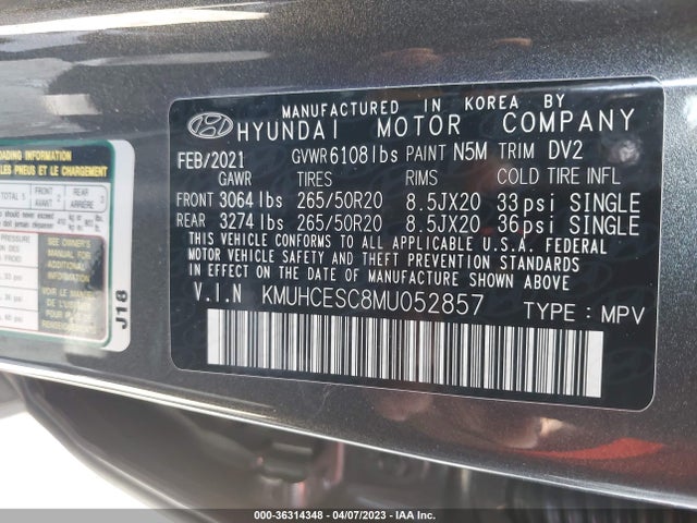 2021 Genesis GV80, VIN: KMUHCESC8MU052857