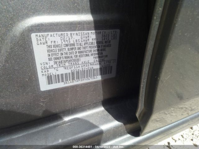 3N1AB7AP5HY269361 Nissan SENTRA SV