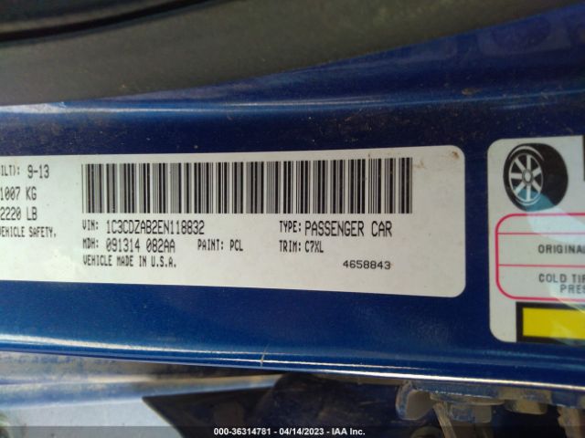 1C3CDZAB2EN118832 Dodge AVENGER SE