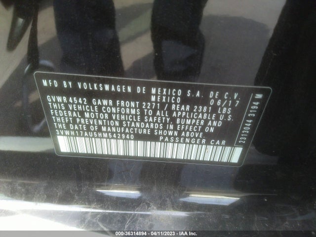 3VWH17AU5HM542940 Volkswagen Golf Alltrack S/se/sel