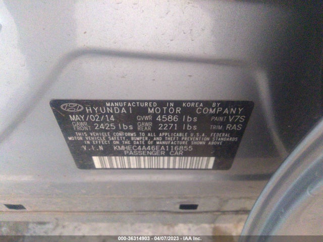 Hyundai SONATA HYBRID 2014 KMHEC4A46EA116855 Image 9